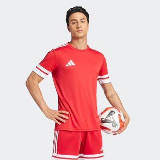 adidas Fussballtrikot ADIDAS PERFORMANCE SQUADRA 25 TRIKOT, Herren, Gr. XXL, rot (team power rot 2, wei&szlig;), Obermaterial: 100% Polyester, Rundhals, Trikots Fu