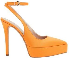 8 by YOOX SATIN ANKLE-STRAP PUMPS