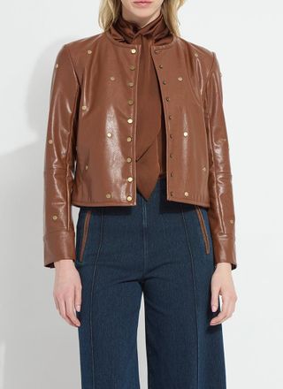Lyss&eacute; Luanne Studded Vegan Leather Jacket