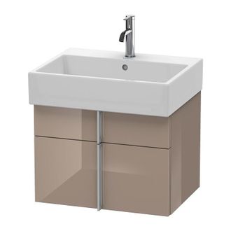 Duravit Duravit Vero Air Mueble De Pared 58,4 X 43,1 Cm, 1 Caj&oacute;n, 1 Extra&iacute;ble, Para Vero Air 235060, Color (frente/cuerpo): Cappuccino Laca Alto Brillo - Va65