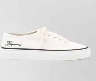 Jacquemus low top cotton lace up sneakers