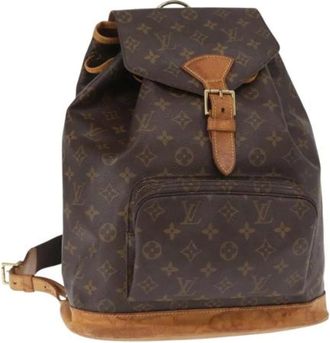Louis Vuitton Pre-owned Backpacks, female, Brown, Size: ONE SIZE Pre-owned Canvas Backpack