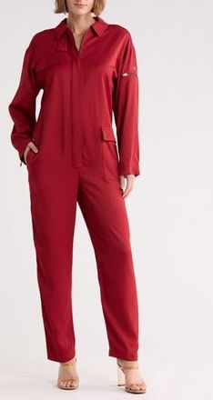 Longchamp Long Sleeve Jumpsuit in Sienna at Nordstrom Rack, Size 12 Us / 44 Fr