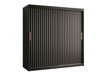 Mirjan24 Armario Hartford 335, Negro, 200x180x62cm, Puertas De Armario: Correderas, N&uacute;mero De Estantes: 9
