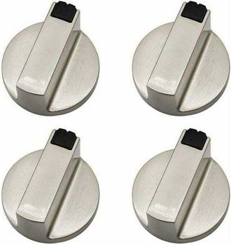 OEM Mandos Para Placa De Gas: Juego De 4 Mandos Met&aacute;licos De 6 Mm Para Horno Y Cocina