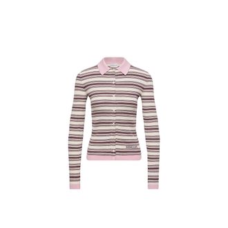 Moncler Moncler Cotton Cr&ecirc;pe Polo Shirt, Women, Multicolor, Size: Xs