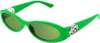 Gucci Ladies Black Oval Sunglasses GG1660S 005