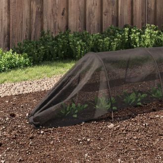 vidaXL Netting Tunnels 2 pcs Black Steel and Polyethylene Vidaxl