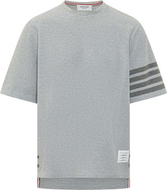 Thom Browne Grey Crew Neck T-Shirt