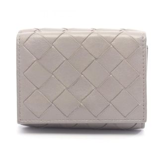 Bottega Veneta Gray Leather Wallet (Tri-Fold) (Pre-Owned)