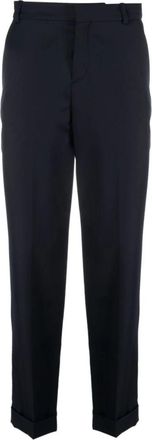 Balmain Straight-leg Broeken - Heren - Straight fit broeken - Blauw - S - Wol - Broeken