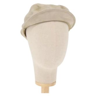 Gucci Cappello Pre-owned in camoscio - - Pre-owned - Donna - Beige - ONE SIZE