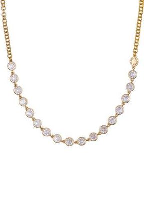 Vince Camuto Bezel Set CZ Necklace in Gold Tone at Nordstrom Rack