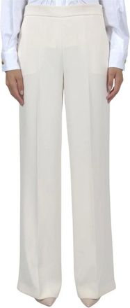 Twinset Pantalones Palazzo de Crep&eacute; - Trousers - Mujer - Blanco - M