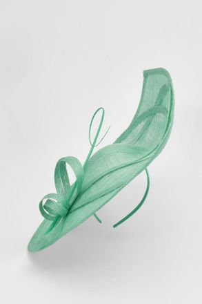 Karen Millen Womens Large Teardrop Quill Detail Fascinator - Green - One Size