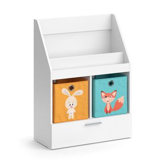 Vicco Estanter&iacute;a Infantil Luigi, Blanco, 72 X 96.2 Cm Con Caj&oacute;n Y 2 Cajas Plegables Opt.6 Vicco