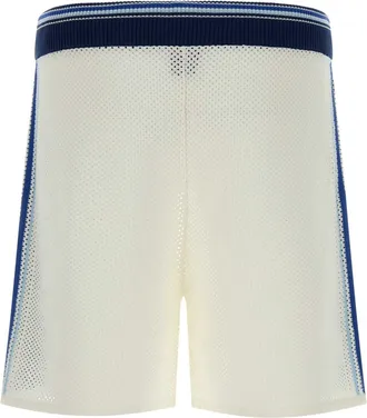 Casablanca Stripe Bermuda Shorts - White