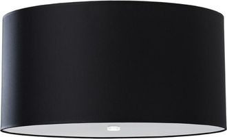 Sollux Lighting Lámpara de techo negro tela, vidrio, acero alt. 30 cm