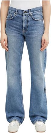 Off-white Susy Denim Straight Jeans - Dames - Regular Fit Jeans - Blauw - W26 - Denim - Jeans