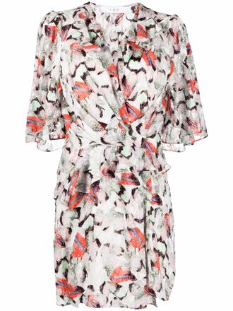 Iro Carlina ruffled dress - women - Silk/Cotton/Viscose - 36 - Green