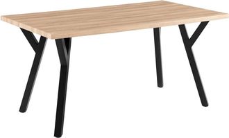 Oviala Mesa de comedor rectangular extensible en madera MDF