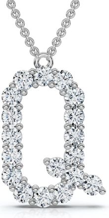 Pompeii3 1Ct Diamond Initial R Pendant 14k Gold 18 Necklace Lab Grown 5/8 Tall