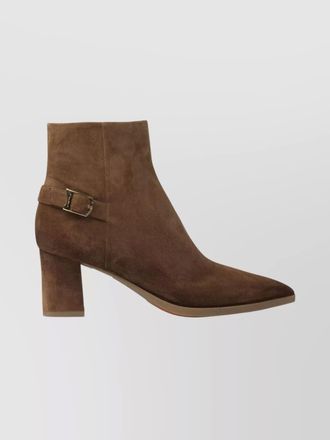 Santoni suede leather ankle boots