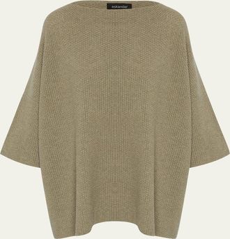 Eskandar Square 3/4-Sleeve Top (Long Length)