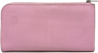 Hermès Pink Yellow Epsom Leather Long Wallet (Bi-Fold) (Pre-Owned)