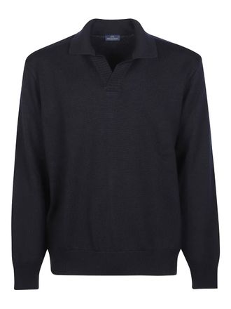 Paul & Shark collar knitted sweater - men - Virgin Wool - S - Blue