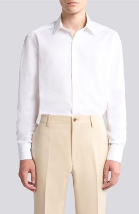 Etro Roma Paisley Cotton Jacquard Dress Shirt in Bianco Ottico at Nordstrom, Size 42 - R