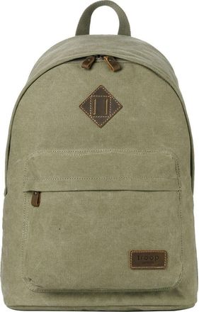Troop London TRP0384 Heritage Canvas Backpack, Casual Daypack Khaki