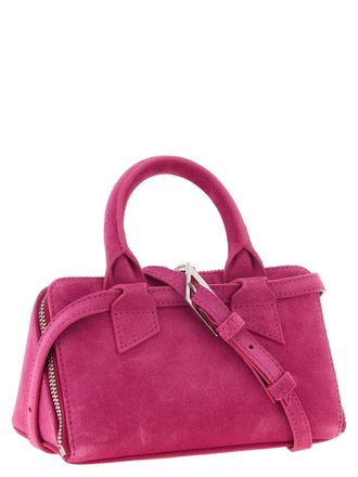 The Attico Friday Suede Top Handle Bag - Fuchsia