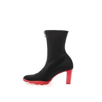 Alexander McQueen Womens Black Neoprene Ankle Boots