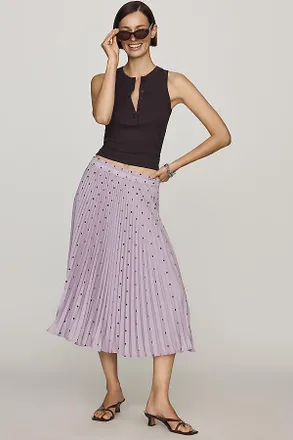 Maeve Valerie Pleated Midi Skirt by Maeve
