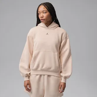 Nike Jordan Womens Jordan Brooklyn Pullover Hoodie in White | IM7285-272