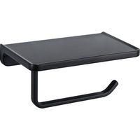 OEM Portarrollos De Papel Higi&eacute;nico Con Soporte Para Tel&eacute;fono, Metal Macizo, Accesorios De Ba&ntilde;o, Dispensador De Papel, Estante De Pared, Negro Mate - Crez