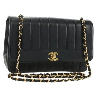 Chanel Pre-owned Vintage Schoudertas - Dames - Pre-owned - Zwart - Maat: ONE Size Leer