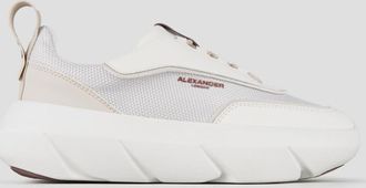 Alexander Smith Eclipse Woman in white leather and mesh with beige details