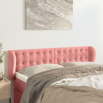 vidaXL Cabecero De Terciopelo Rosa 147x23x78/88 Cm Vidaxl