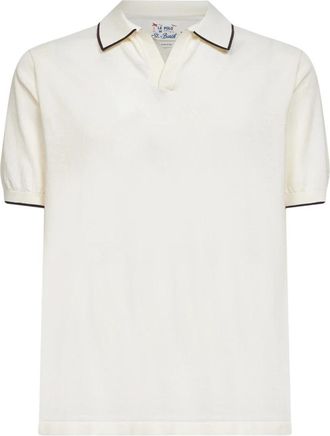 MC2 Saint Barth Sloan Gebreide Polo - Heren - Polos - Beige - M - Katoen - Tops