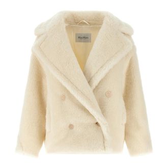 Max Mara Alcuno korte jas - Dames - Jassen - Wit - Maat: XS Zijde