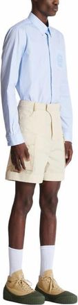 Balmain Cotton Cargo Bermuda Shorts in Beige at Nordstrom, Size 52 It