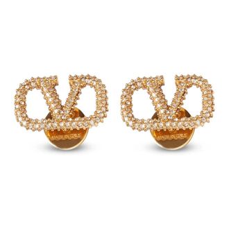 Valentino Garavani Earrings, female, Yellow, Size: ONE SIZE Golden Bijoux Earrings Made in Italy