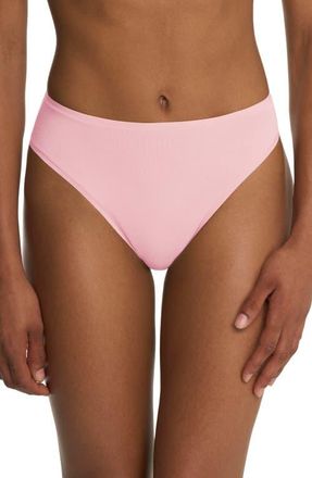 Natori Bliss Bare Cotton High Cut Briefs in Perfect Pink at Nordstrom, Size Xx-Large