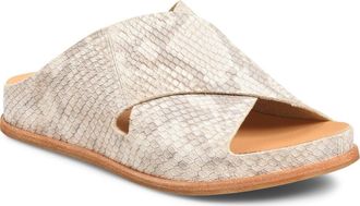 Kork-ease Tutsi Slide Sandal in Taupe Snake at Nordstrom, Size 11