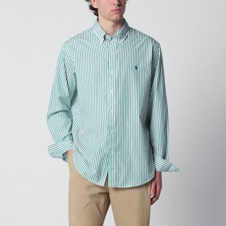 Polo Ralph Lauren Camicia a righe bianca/verde Custom-Fit