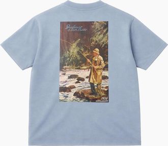 Barbour Mens Barbour 1956 Graphic Oversized T-Shirt - Blue - Size: 42