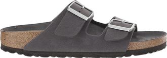 Birkenstock Arizona Soft Footbed Narrow Fit - Dames - Sandalen - Grijs - 40 EU - Leer - Schoenen