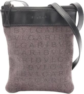 Bulgari Borsa a spalla vintage in tela Pre-owned - - Pre-owned - Donna - Marrone - ONE SIZE